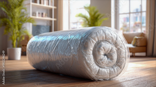Rolled mattress delivery for new home comfort unpacking