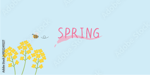 春のバナーイラスト　春の背景イラスト　桜のバナー　ピンク　春素材　