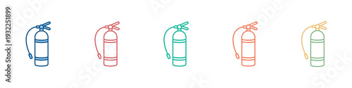 Fire Extinguisher Icon Set Multiple Style Collection