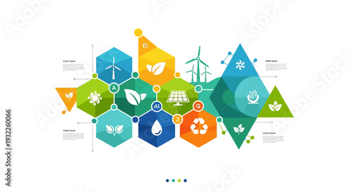 Set of 12 eco icons vector