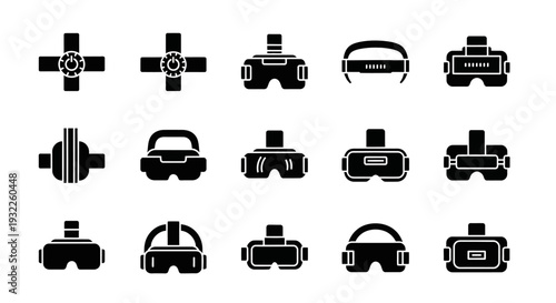 Collection of Virtual Reality Headsets and Accessories Displayed on a Neutral Background
