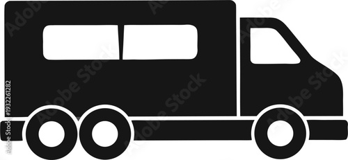 Van transport delivery transporter vector icon
