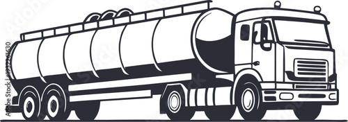 Tank truck icons in different styles. Simple icon design