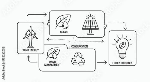 Set of 6 eco friendly energy icons vector
