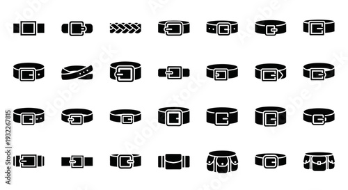 Collection of various camera illustrations displayed in a grid pattern on a plain surface viewed from directly above