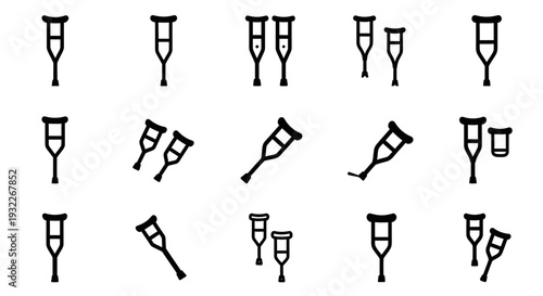 Collection of champagne glasses in various tilted positions on a clean white background, presented in a grid view