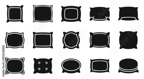 Collection of ornate black picture frames with decorative elements on a white background