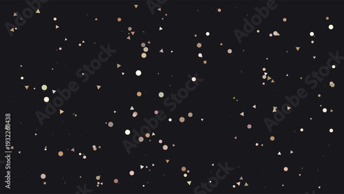 Terrazzo-inspired modern speckled stone texture with gold and white flecks on a dark background, abstract and minimalist design