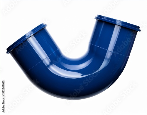 Wallpaper Mural dark blue u bend pipe section with vertical connections for plumbing systems Torontodigital.ca