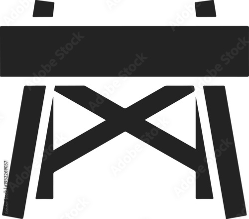 Gymnastics vaulting horse icon silhouette