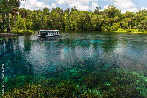 Glass bottom boat at Silver Springs State Park, Florida