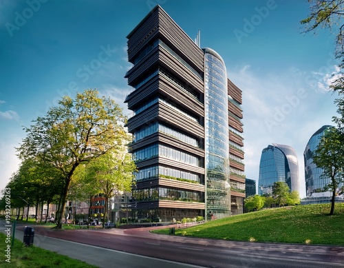 Wallpaper Mural modern tower block with road in amsterdam the netherlands on the zuidas Torontodigital.ca