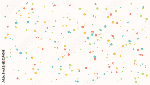 Terrazzo-inspired modern speckled stone texture with vibrant multicolored dots scattered across a clean, light background, evoking a playful and dynamic mood