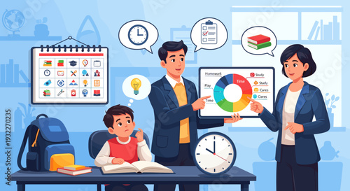 Business Team Discussing Data Analysis Together.