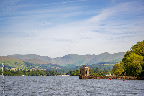 Slika na platnu Lake Windermere with the fells of the Fairfield Horseshoe in the distance