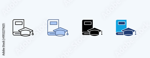 Education Multiple Icon Illustration Vector