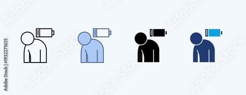 Burn Out Multiple Icon Illustration Vector