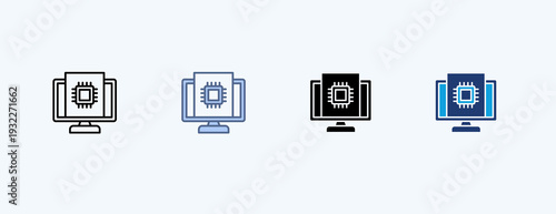 Technology Multiple Icon Illustration Vector