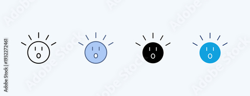 Surprised Multiple Icon Illustration Vector