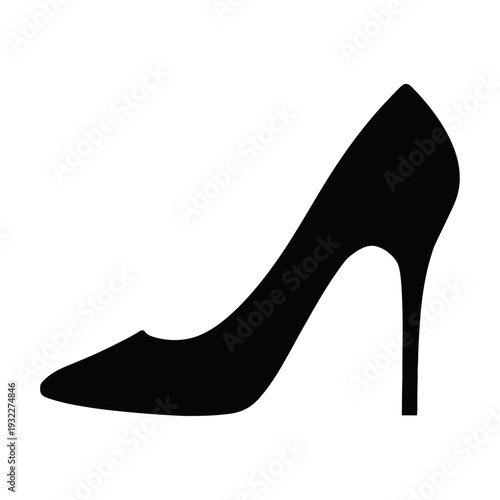 Elegant black leather stiletto high heel shoes for a fashionable woman looking to add a touch of glamour and style to her footwear collection
