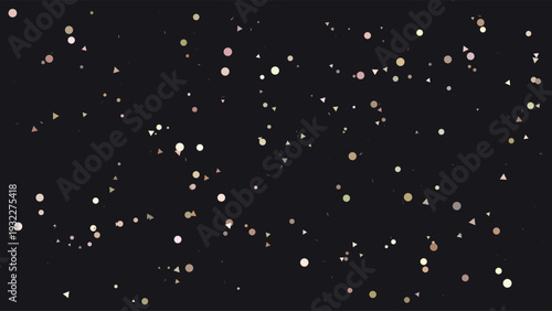 Terrazzo-inspired modern speckled stone texture with scattered multicolored flecks on a sleek, dark background, evoking a minimalist and elegant design aesthetic