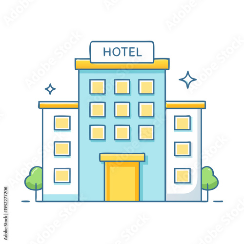 Hotel Building Illustration