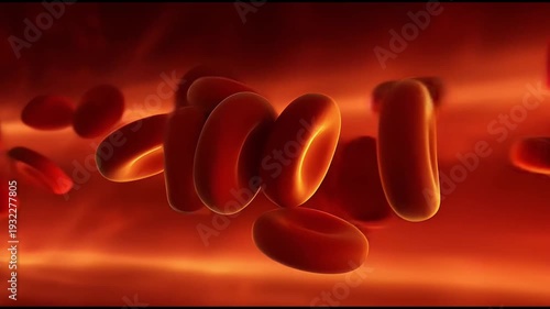 Wallpaper Mural Microscopic red blood cells flowing inside an artery vein bloodstream for medical science biology Torontodigital.ca