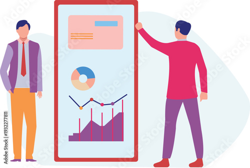 The boys talking about analytics graph