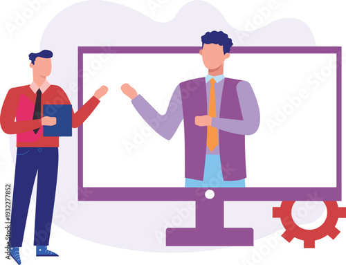 The boys is talking about online business