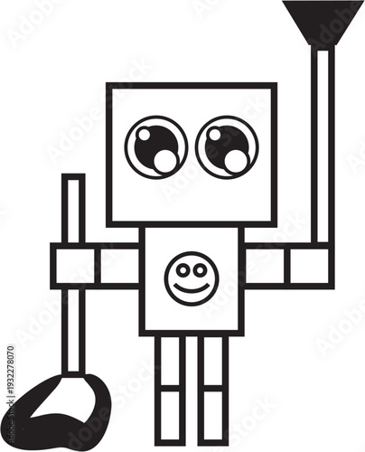 Smart Robotic Vacuum Cleaner Cleaning Modern Living Room Floor