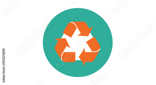 A recycling symbol in a green circle, promoting environmental protection and waste reduction. The symbol represents the global efforts towards recycling and sustainability.