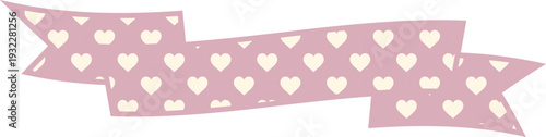 Ribbon Frame -1- Heart - pink.
