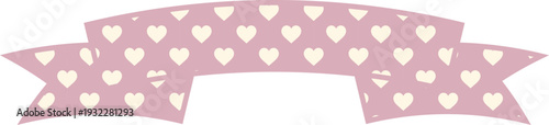Ribbon Frame -2- Heart - pink.