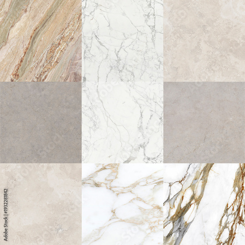 Natural Stone & Concrete Texture Grid