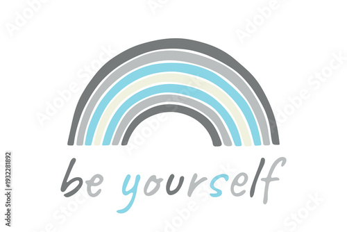 Colorful rainbow shape Demiboy pride flag Happy pride day LGBTQIA community Pride Month Vector hand drawn doodle for posters, stickers, logo, cards