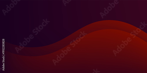 Abstract vector wavy lines flowing smooth curve brown orange gradient color in concept of luxury, technology, modern.