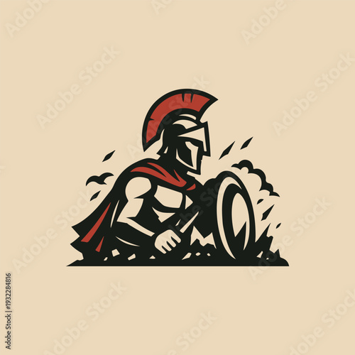 Spartan in War Logo