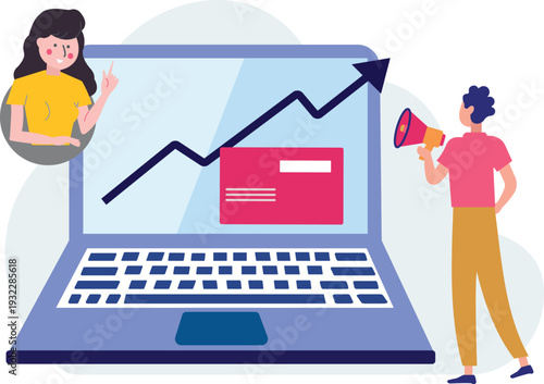 Girls are discuss about  business growth