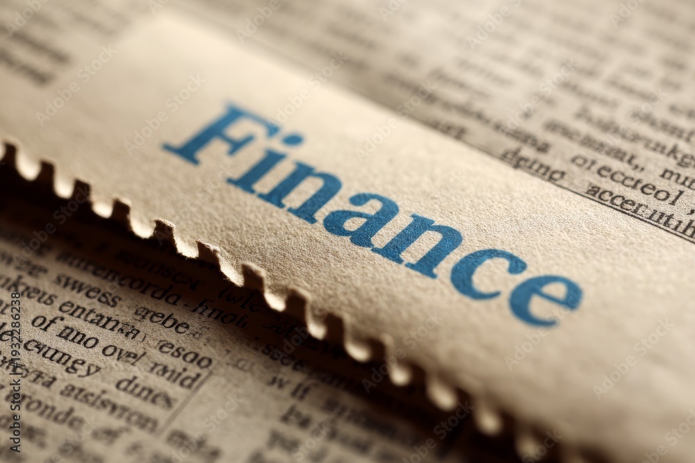 Fototapeta premium Closeup capture of newspaper finance section informative insight business environment