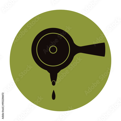 茶道具　シンプルな急須のアイコン