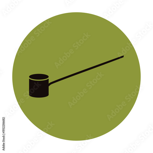 茶道具　シンプルな柄杓のアイコン