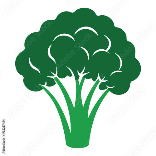 chinese broccoli silhouette vector