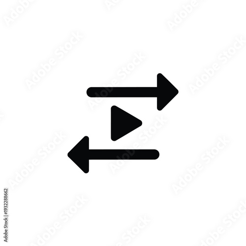 Black arrows and play button white