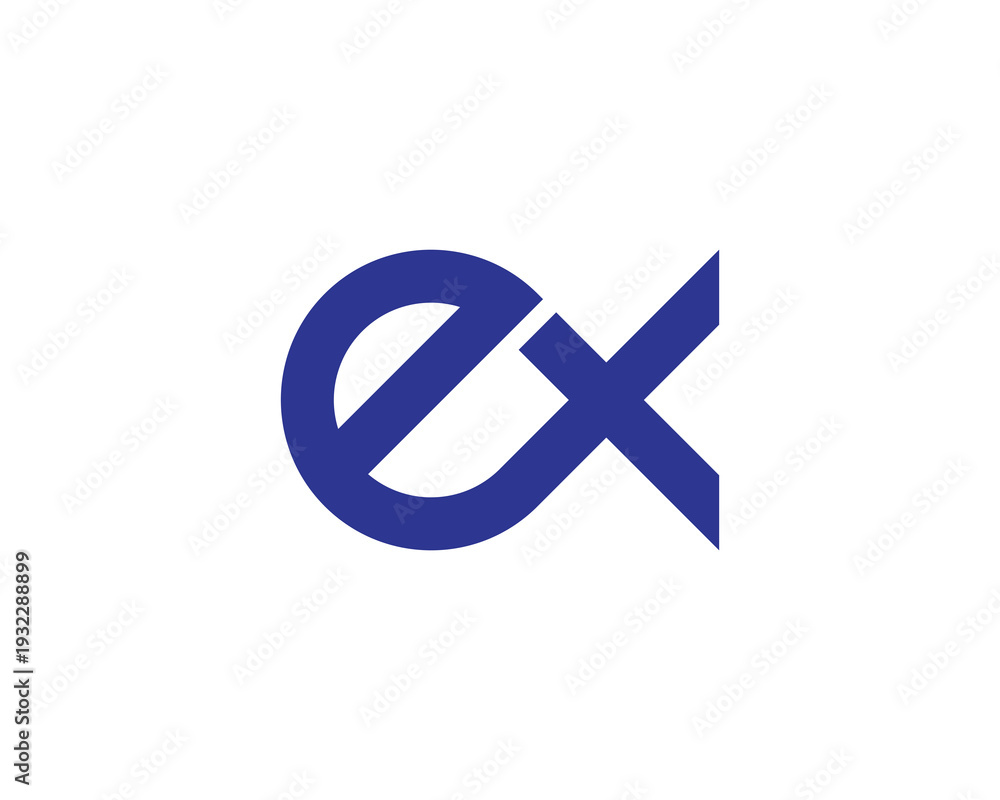 Obraz premium EX Logo Design. EX