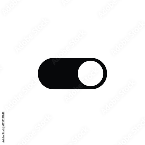 Black toggle switch off button