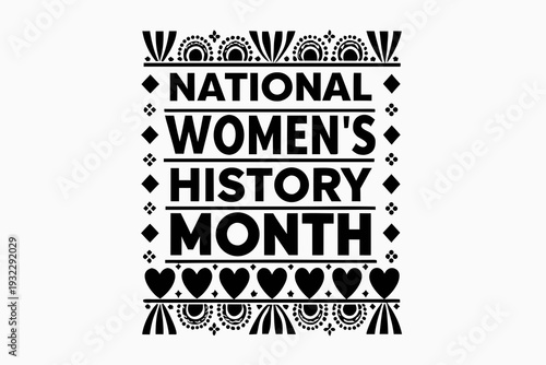 National Women’s History Month Awareness Vector Illustration