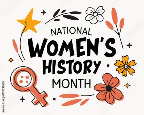 Women Leadership and Achievement Vector, National Women’s History Month Design