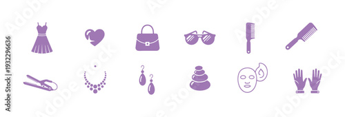 A bunch of vector files showcasing women and beauty icons

