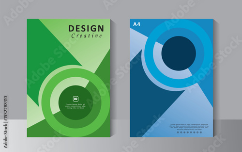 Book cover template vector design, Brochure, Annual Report, Magazine, Poster, Corporate Presentation, Portfolio, Flyer, print ready green and blue colour, vector eps 10