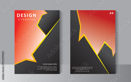 Business brochure design template with abstract design, A4 size template can use for Cover design, Annual report, company Profile Cover, Booklet and Catalog Cover. Vector eps 10
